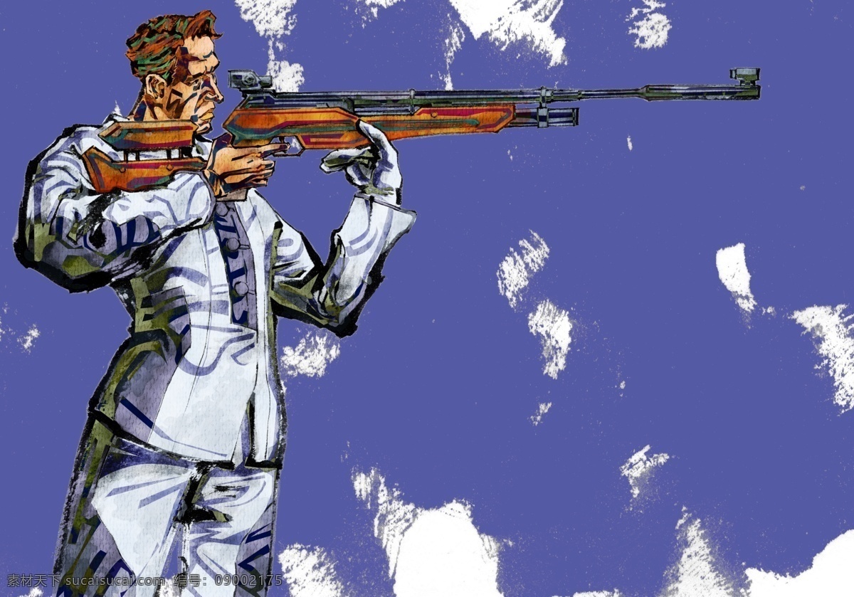 运动健身 绘画人物 分层素材 psd021 设计素材 分层插画 psd源文件 蓝色