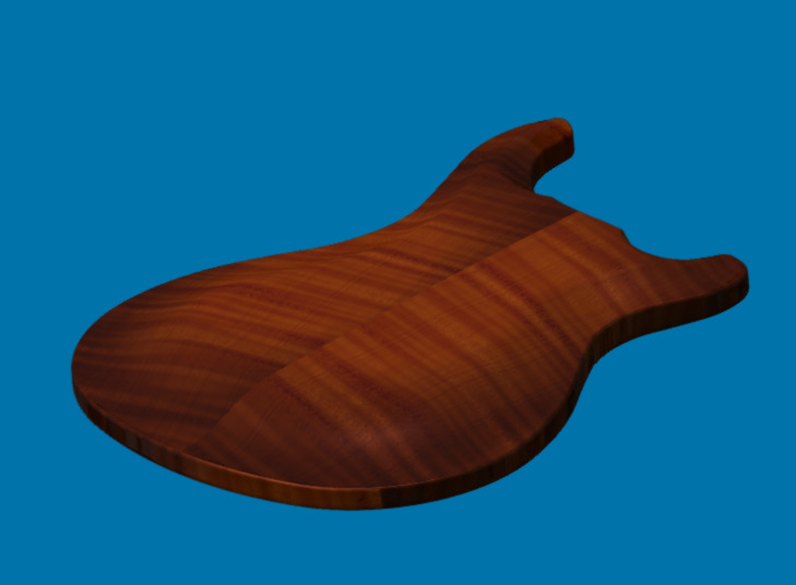 prs 吉他 身体 体 3d模型素材 其他3d模型