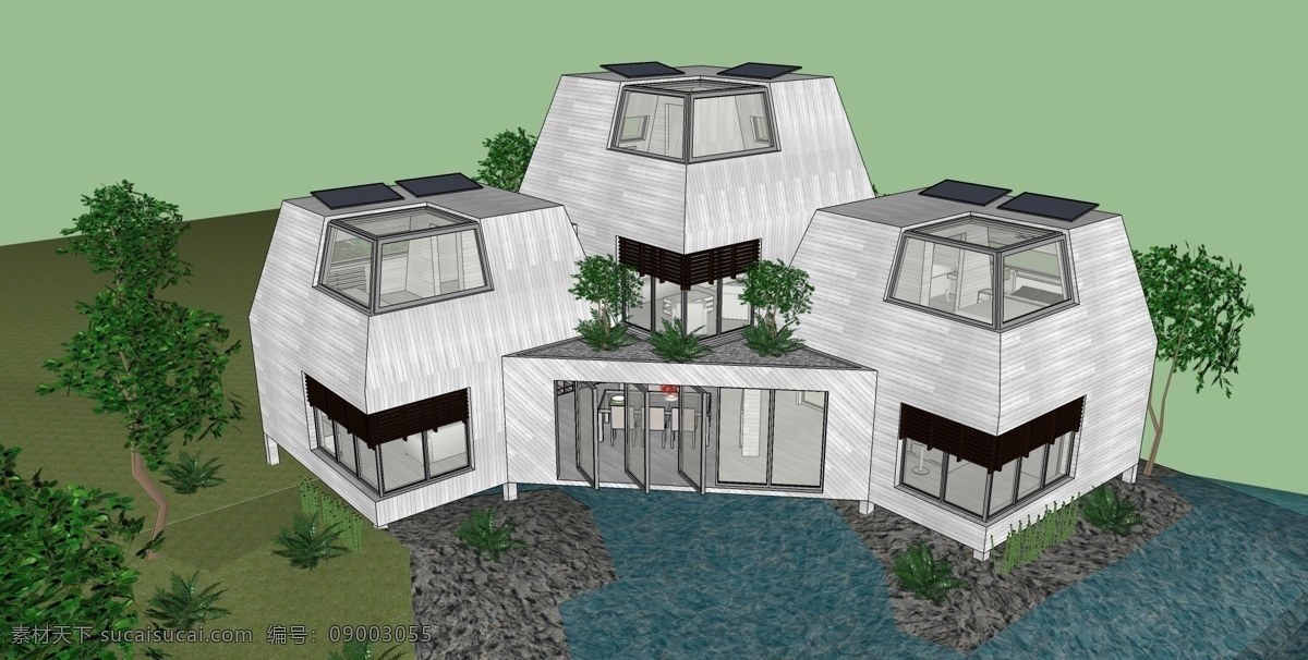 海边 别墅 3d模型 3d设计 超级 建筑模型 house 3d模型素材 其他3d模型