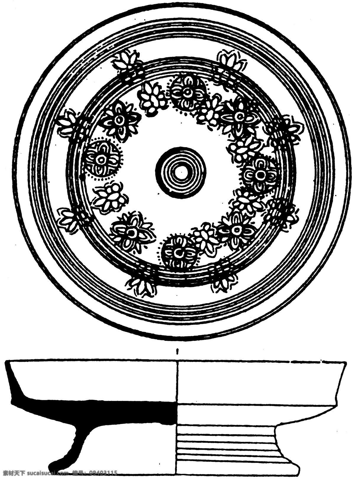 古代器物图案 隋唐五代图案 中国 传统 图案 设计素材 器物图案 装饰图案 书画美术 白色