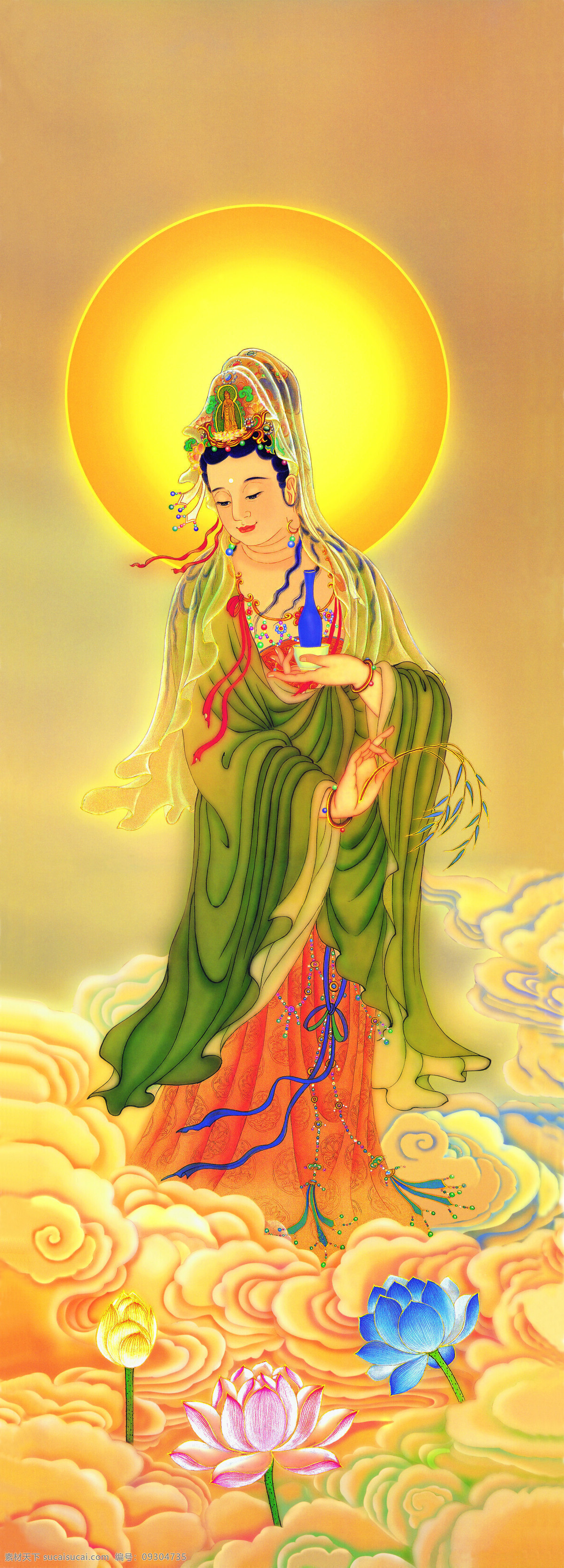 西方三圣图 佛教 佛像 文化艺术 宗教信仰 设计图库