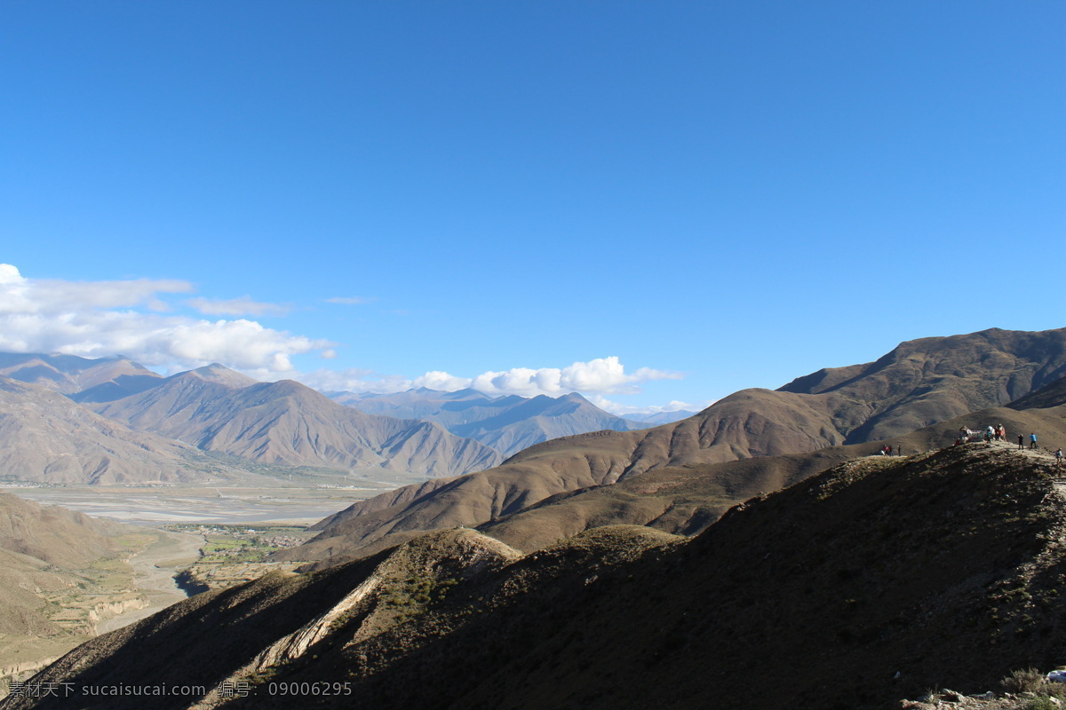 白云 蓝天 远山 山脉 天空 自然景观 自然风景