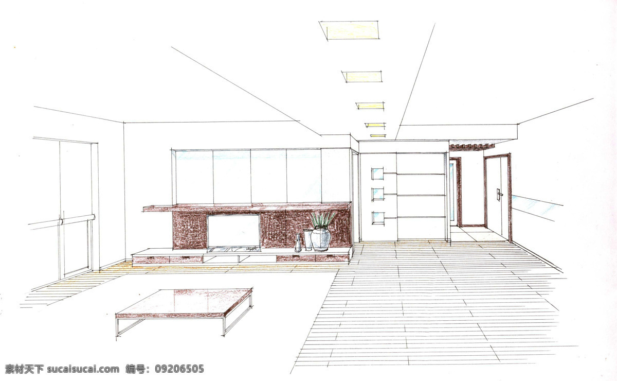 电视 背景 墙 环境设计 客厅设计 室内设计 效果图 手绘效果图 天花吊顶设计 地面铺装设计 装饰素材