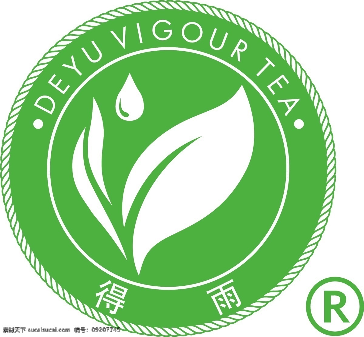 得雨活茶标志 得雨 得雨活茶 得雨活 标志 江西得雨活 deyu vigour tea 标志图标 企业 logo