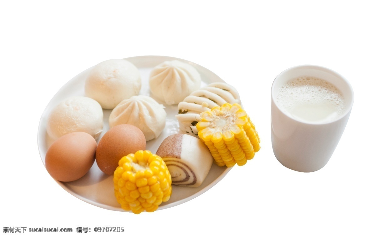 一杯 鲜奶 盘 营养 丰富 早餐 馒头 有机鸡蛋 绿色食品 黄色玉米 下饭菜 甜玉米 包子 小菜 玉米 糕点 素食 自然 鸡蛋