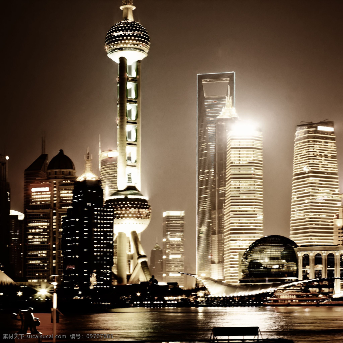 美丽 上海 外滩 夜景 高清 中国 风景