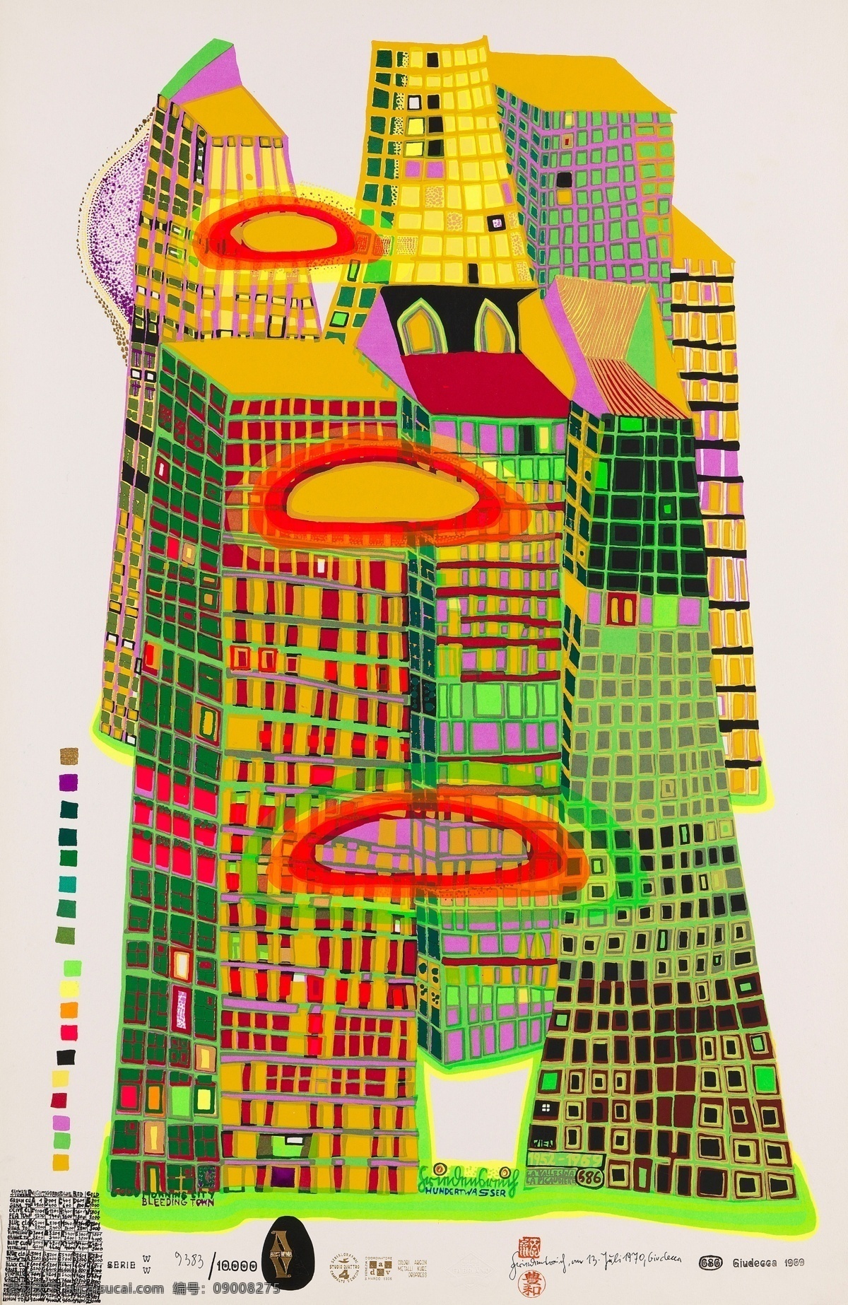 欧美 建筑插画 城市 插画 水彩 油画 高楼大厦 墙面装饰 办公室 公司 客厅 玄关 家居装饰 壁纸 装饰画 位图 环境设计 无框画