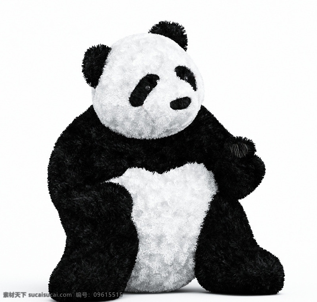 熊猫 毛绒玩具 长毛绒玩具 儿童玩具 可爱 布娃娃 彩色 童年 卡通 动物 其他模型 3d设计模型 源文件 max