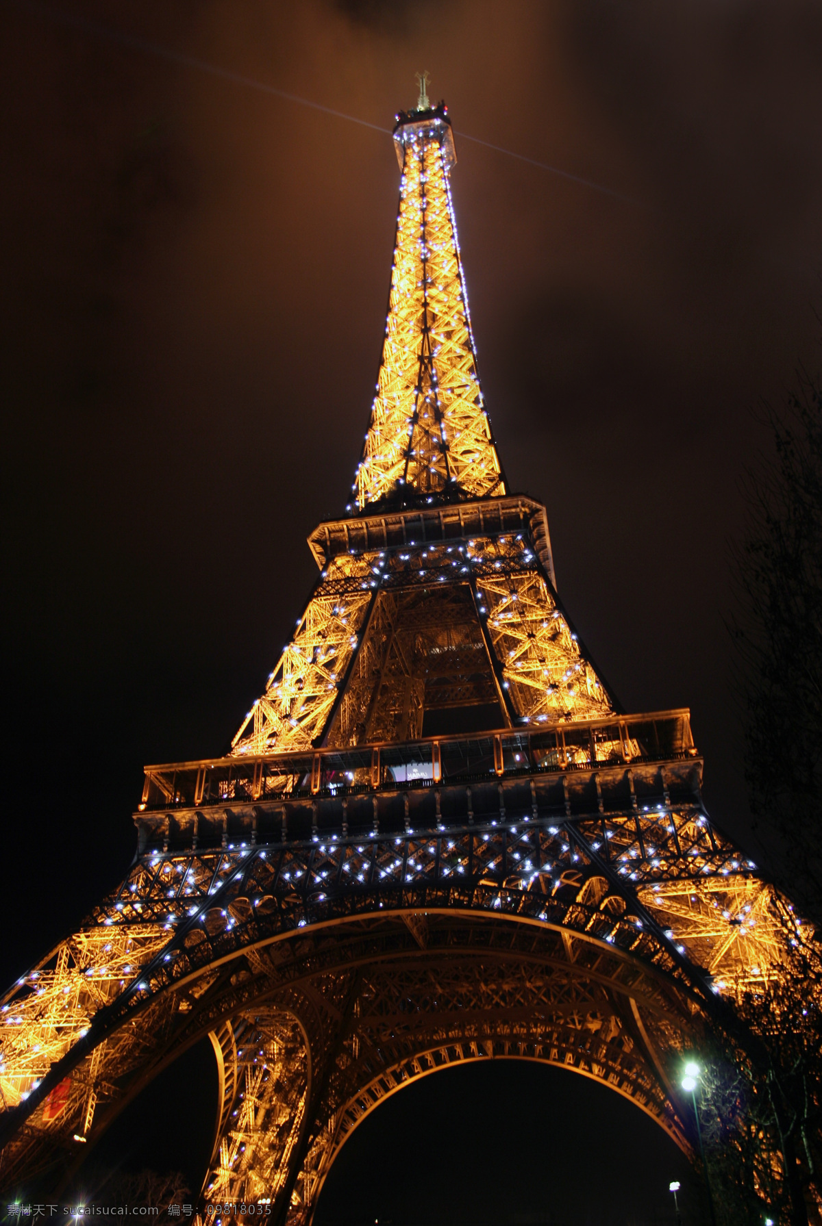 城市 夜景 法国 巴黎 铁塔 高清 创意