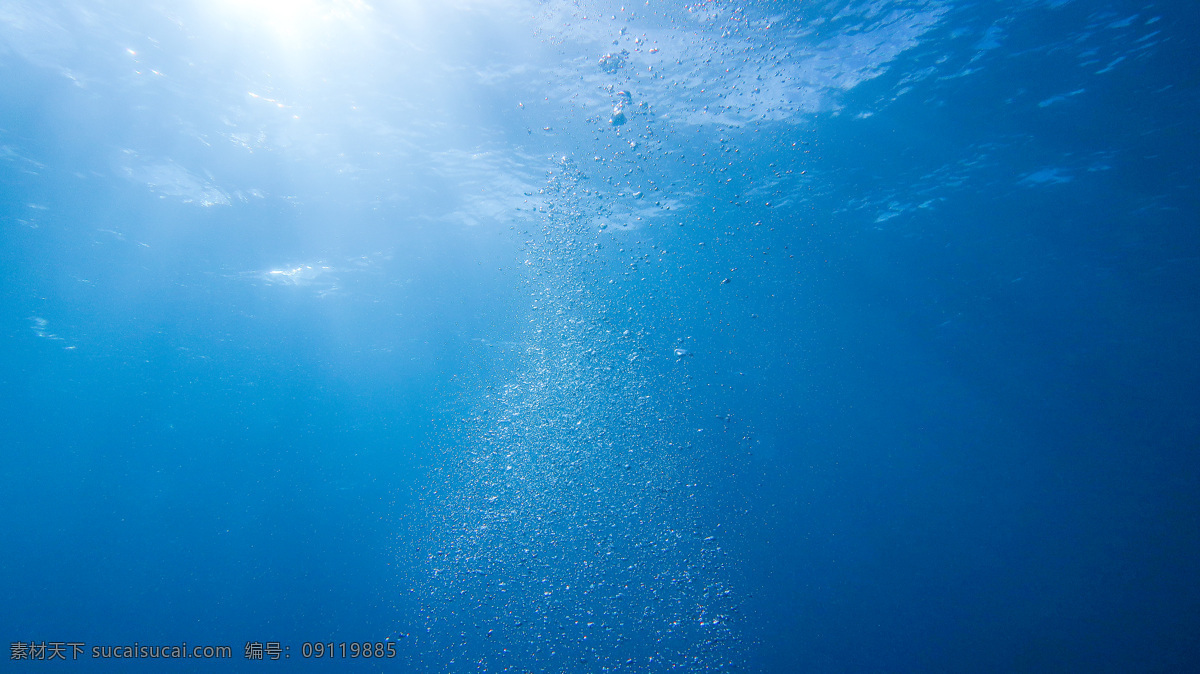 水下气泡 水下 气泡 海洋 阳光 照进水 自然景观 自然风景