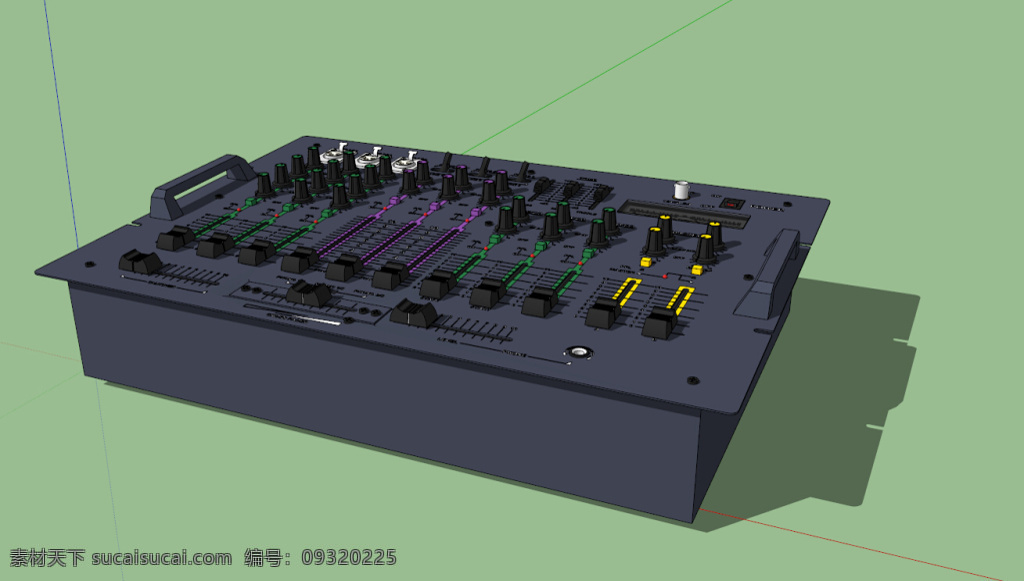 sketchup 灯光 控 台 珍珠台 灯光操作台 模型 婚礼 演唱会 skp 灰色