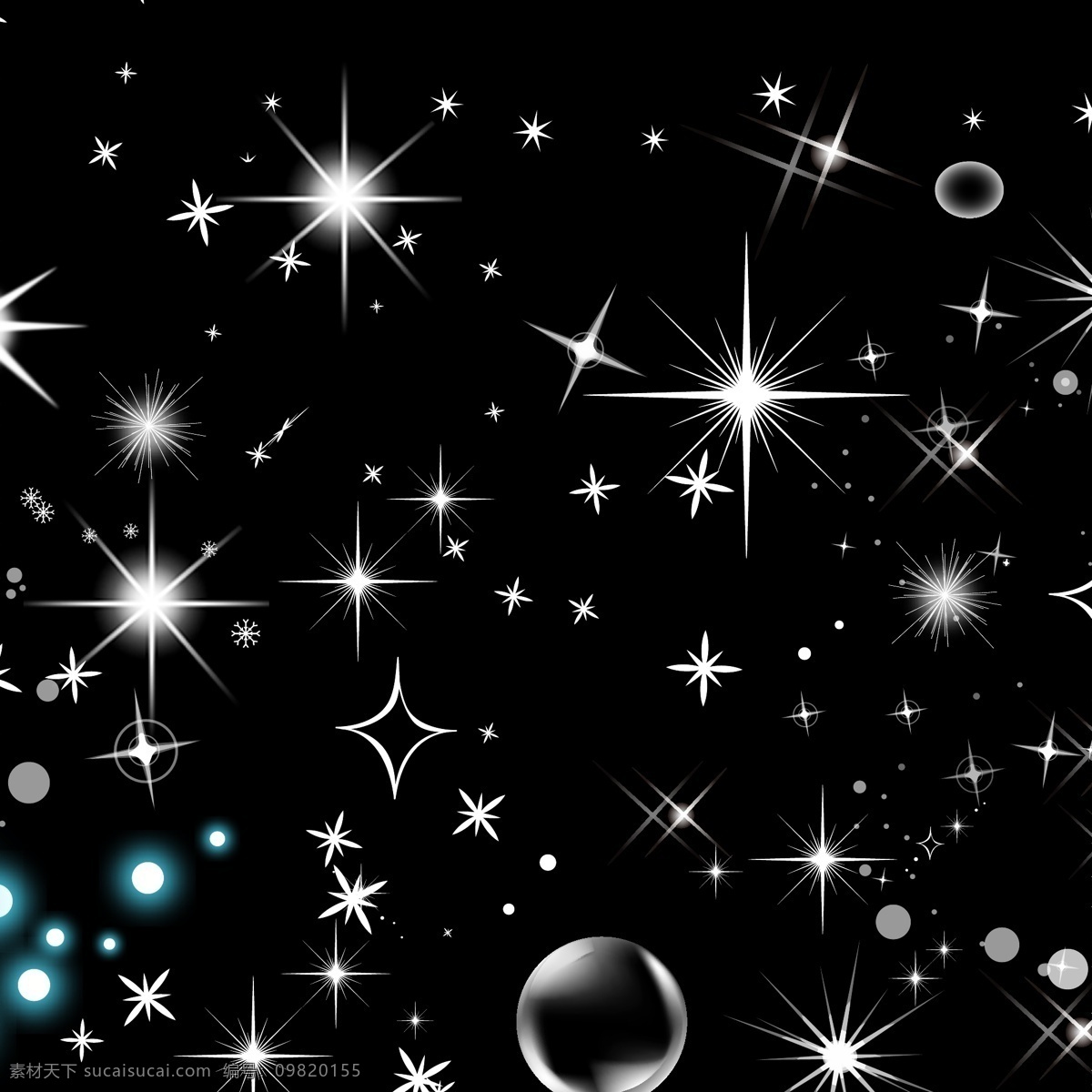 星光 璀璨 背景 矢量 材料 幻想 明亮 泡沫 星 星光闪耀 矢量图 花纹花边