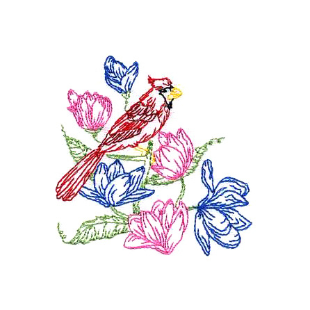 绣花免费下载 动物 服装图案 花朵 鸟类 绣花 植物 面料图库 服装设计 图案花型