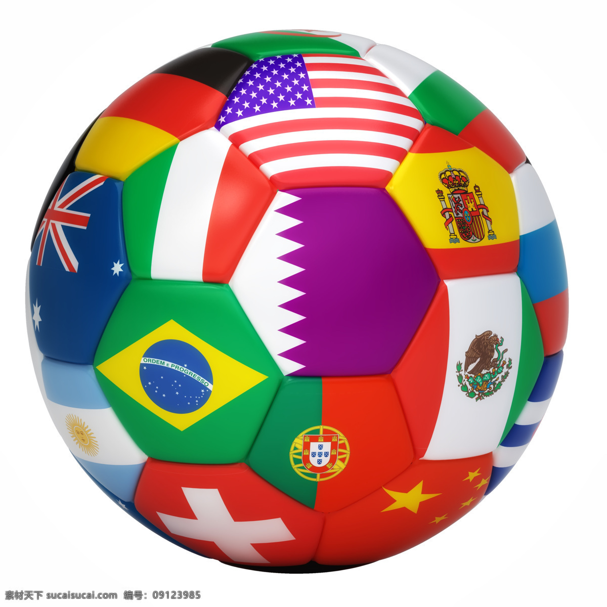 世界杯 足球 国旗足球 球类运动 体育运动 体育项目 生活百科