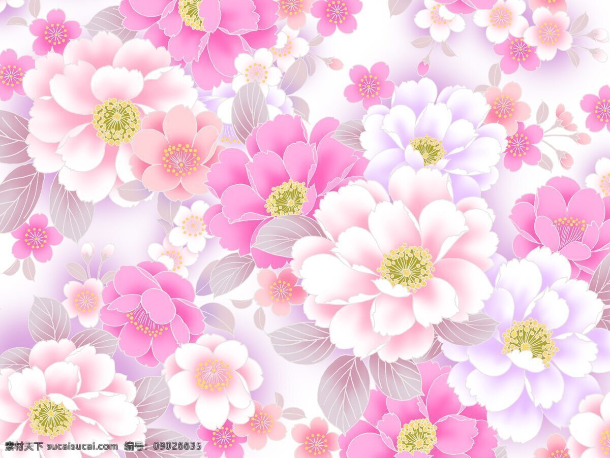 花团锦簇 粉色 身份 淡 背景 深粉色 淡粉色 花朵 大幅 拼接 底纹边框 背景底纹