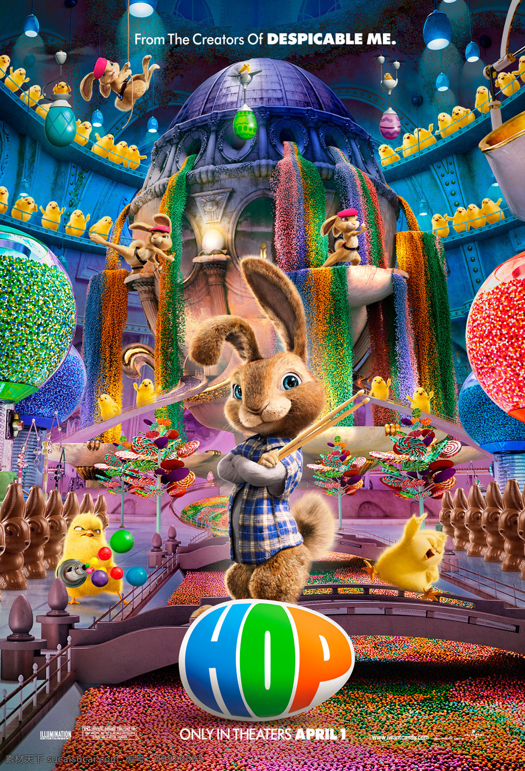 电影 复活节兔子 文化艺术 hop 复活节 兔子 海报 设计素材 模板下载 影视娱乐 电影海报