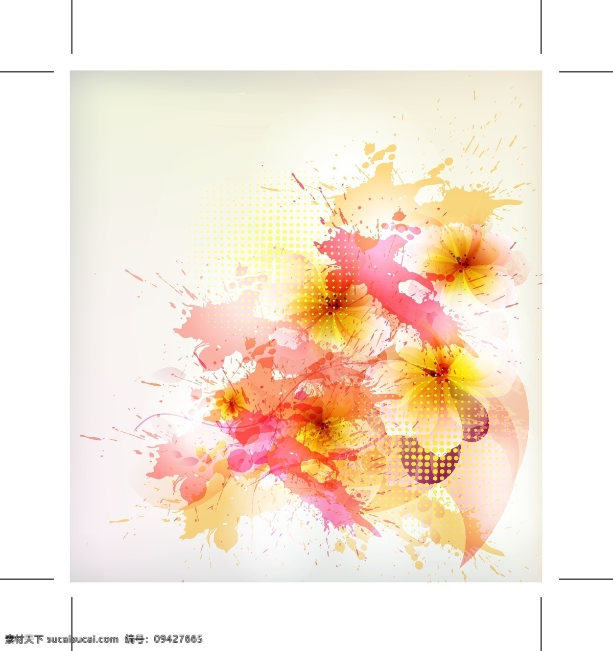 炫彩 花朵 背景 矢量 免费 插画 卡通 矢量图 其他矢量图