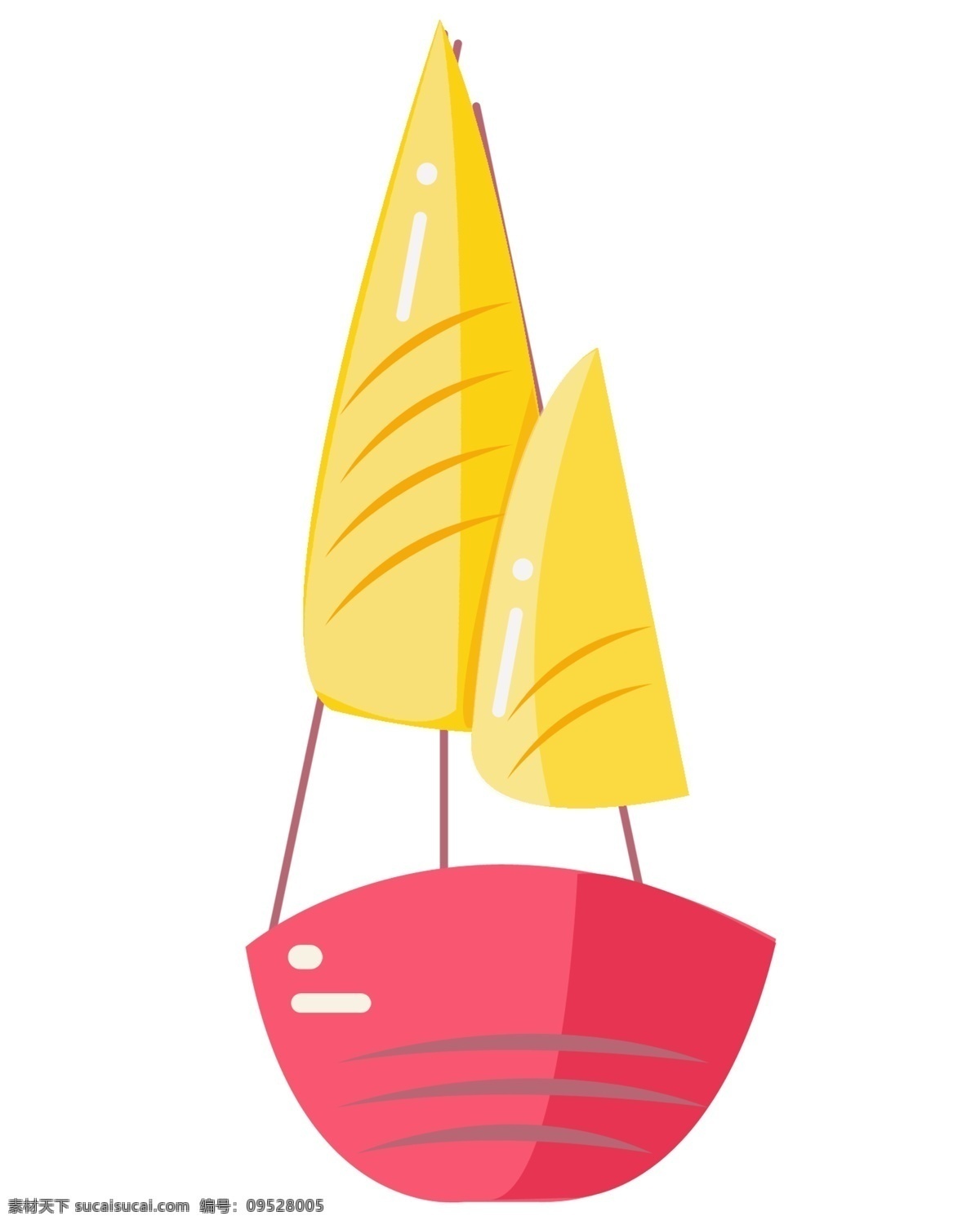 黄色船帆帆船 航海 帆船 小船