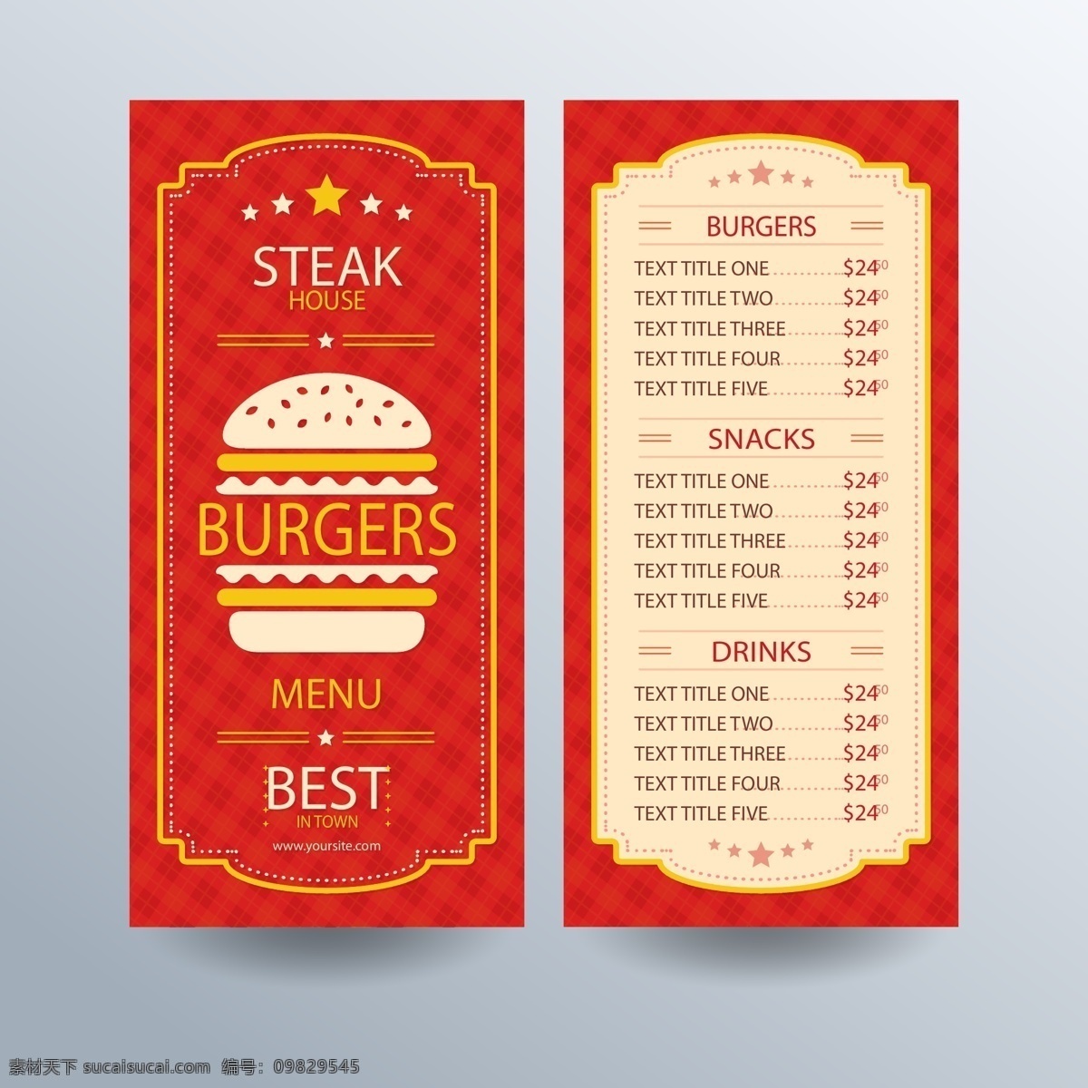 红色 汉堡包 店 菜单 矢量 点心 饮料 餐饮 价目表 快餐 餐馆 菜单菜谱