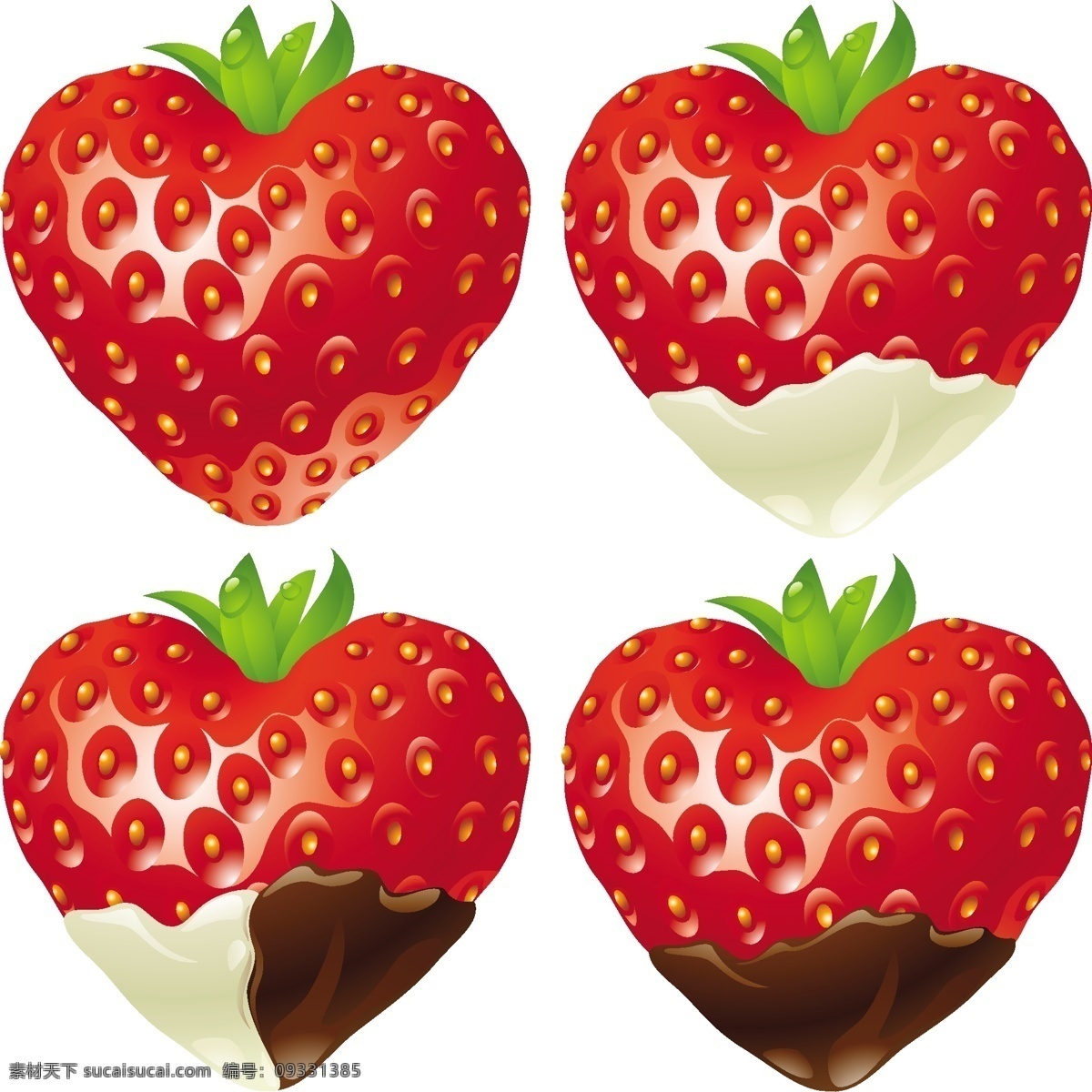 爱心草莓 爱心 桃心 草莓 红色 巧克力 食物 水果 白色