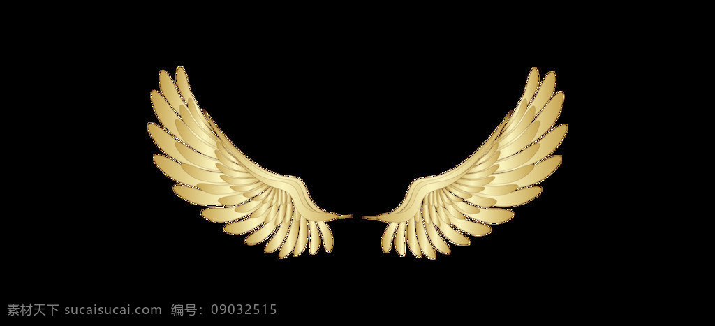 金色 翅膀 元素 png元素 免抠元素 透明元素 游戏场景 游戏元素