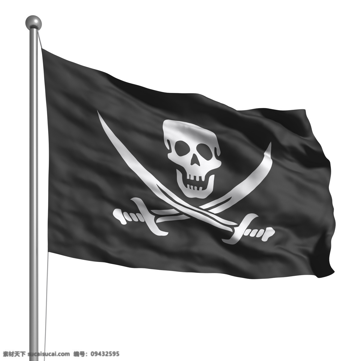 海盗 旗帜 素材图片 骷髅头 刀 旗子 海盗旗 生活百科 其他类别 现代科技