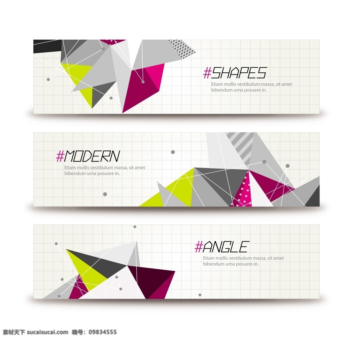 摘要 三角形 装饰 banner 矢量 横幅 模板 图形 矢量图 其他矢量图