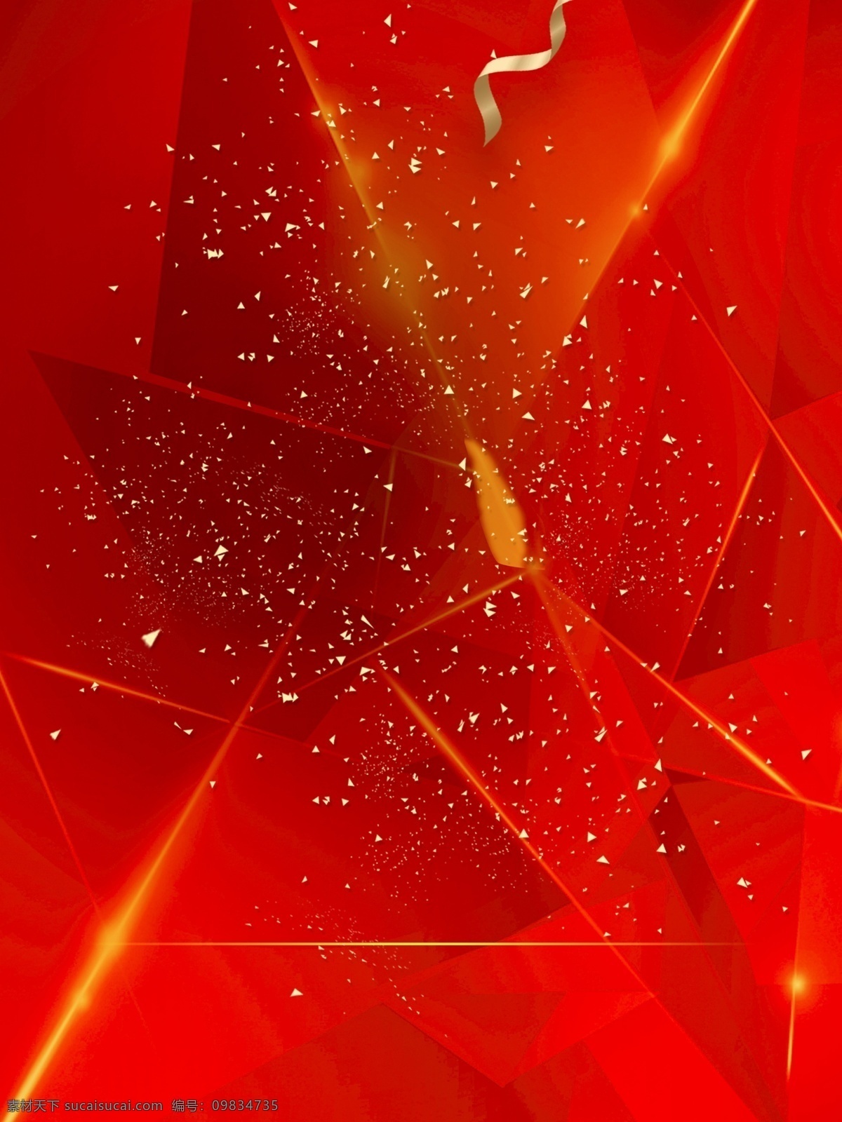 闪耀 光点 广告 背景 广告背景 红色背景 飘带 金色 星点 闪亮 黄金