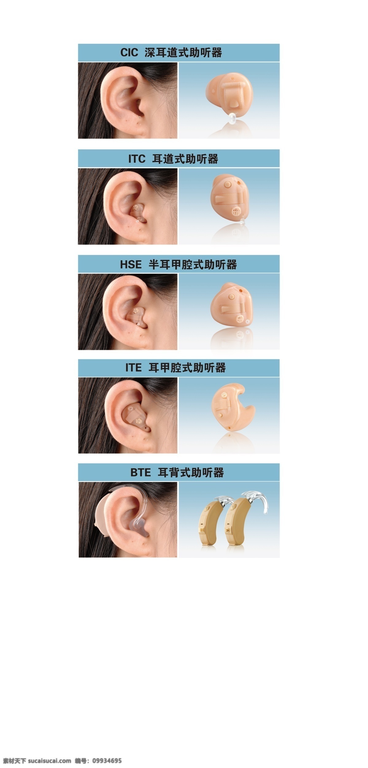 助听器 耳朵 产品 分层 源文件