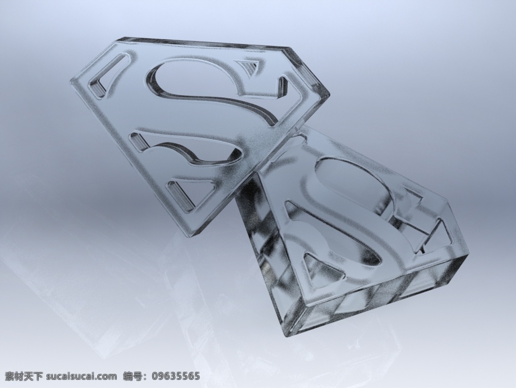 超人 logo 冰块 托盘 3dprintshow 3d模型素材 其他3d模型