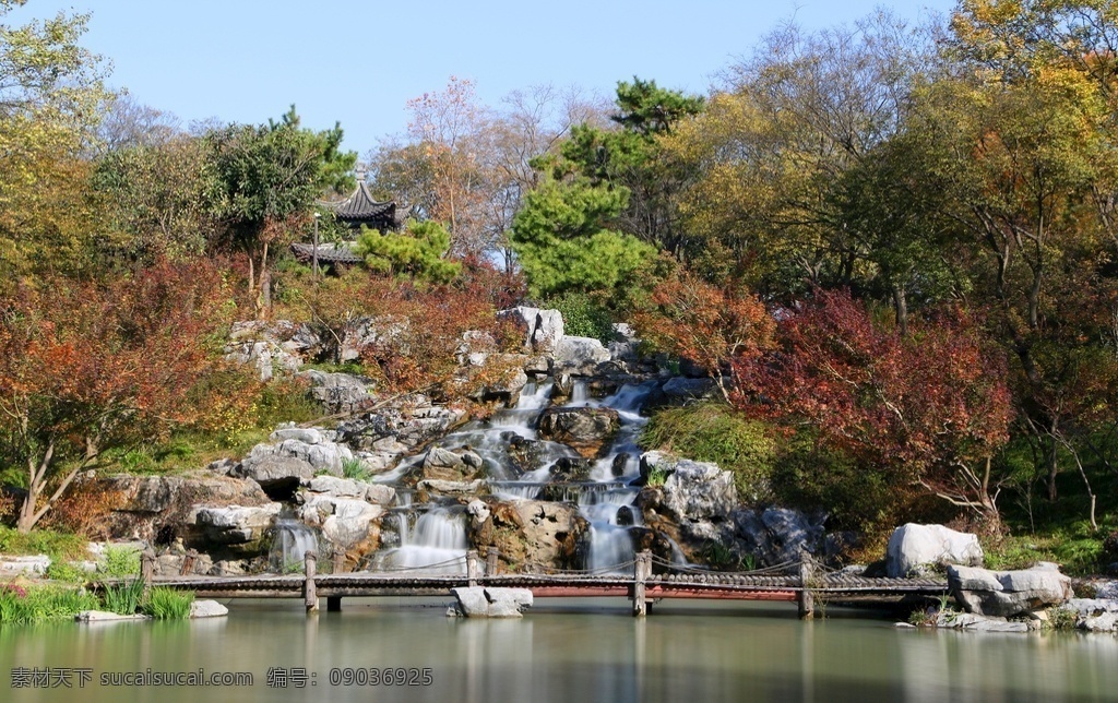 万花园图片 扬州 瘦西湖 万花园 秋天 瀑布 旅游摄影 国内旅游