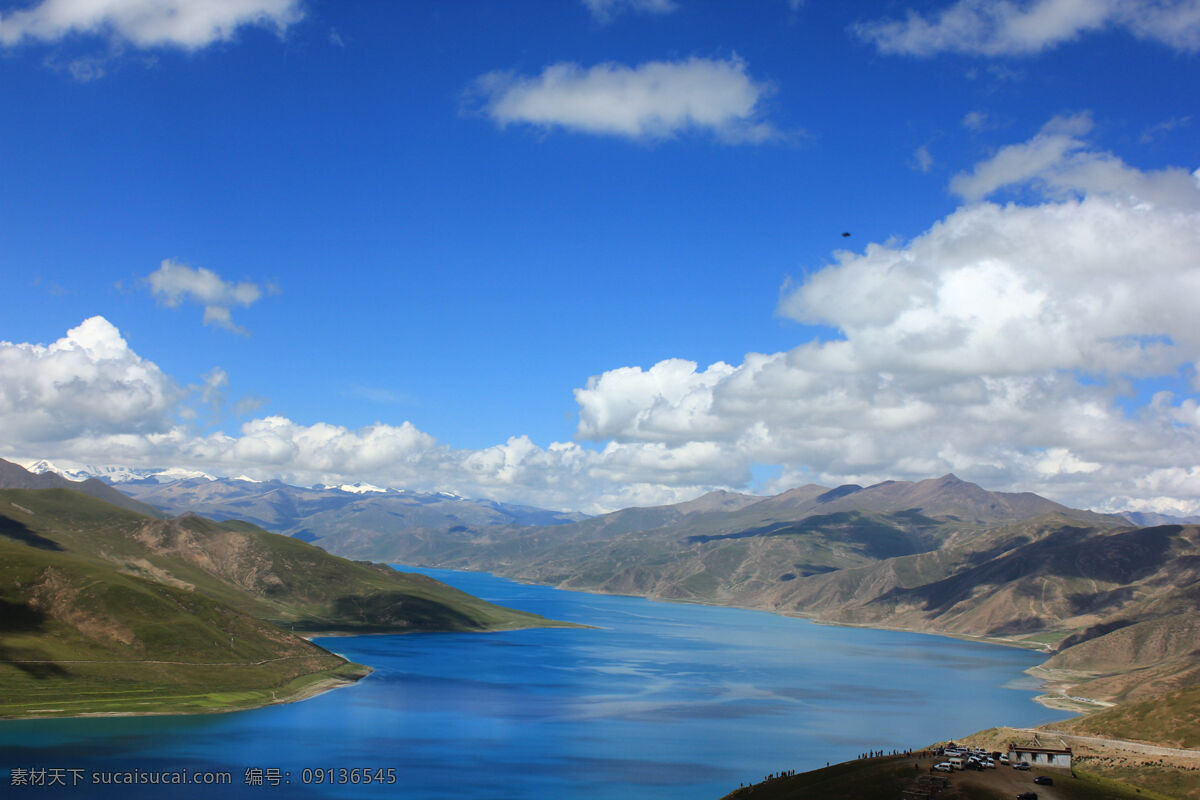 山水 风景 蓝天 碧蓝 河水 白云 一望无际 旅游摄影 国内旅游