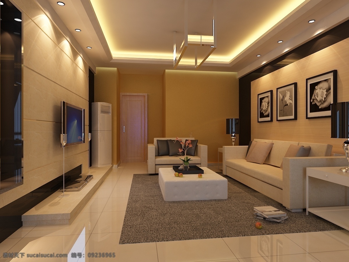 现代 客厅 电视机 环境设计 沙发 室内设计 现代客厅 家居装饰素材