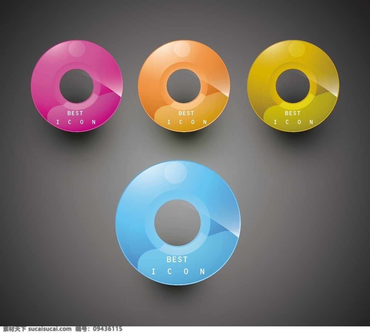 圆环 高 质感 图标 icon ui 矢量素材 高质感 矢量图 其他矢量图