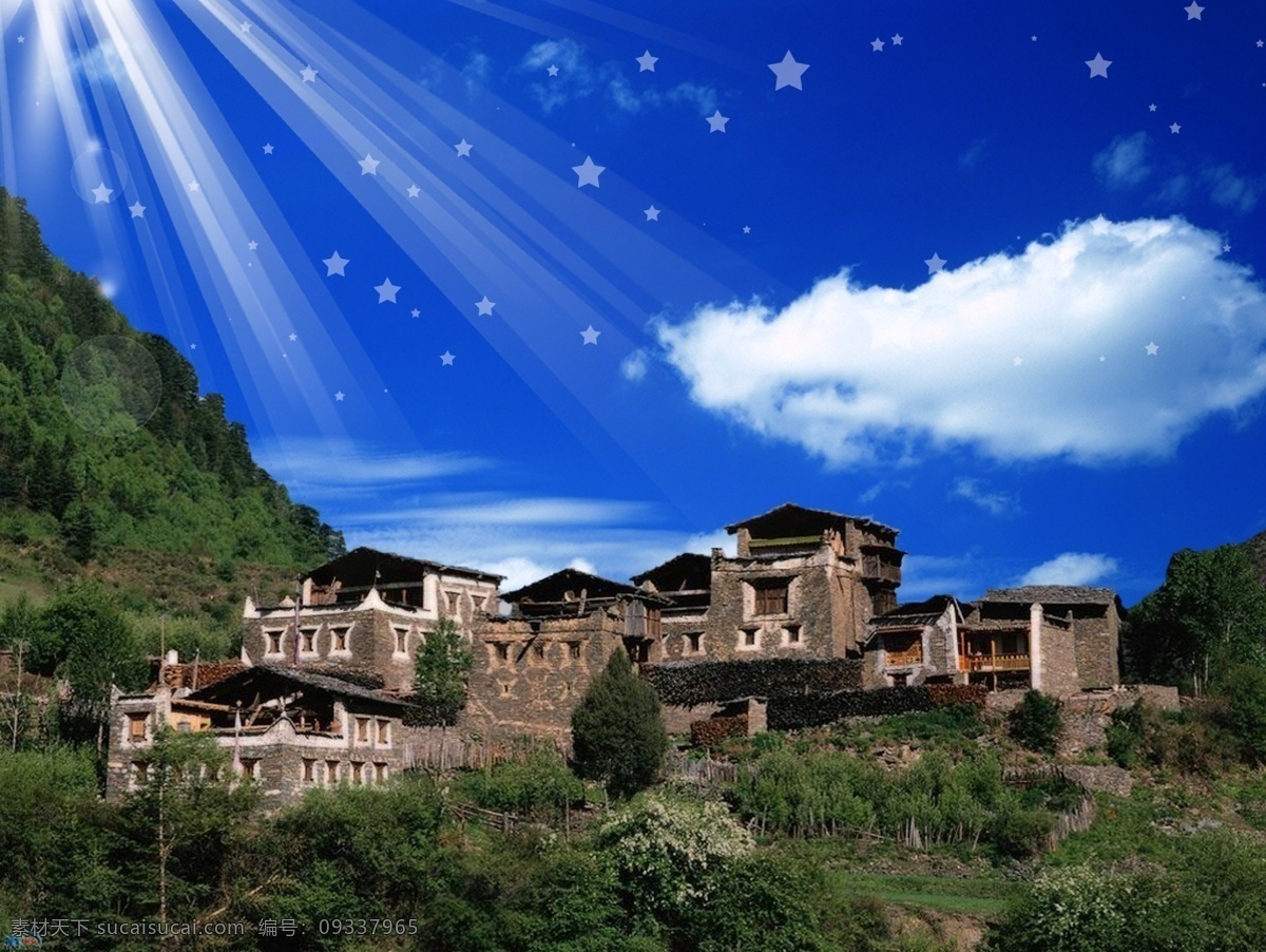 psd分层 分层 psd风景 白云 房子 风景 风景画 风景素材 蓝天 房子素材下载 房子模板下载 太阳 日光 光线 星星 山 树木 树 风景图 风景分层 源文件 家居装饰素材 山水风景画