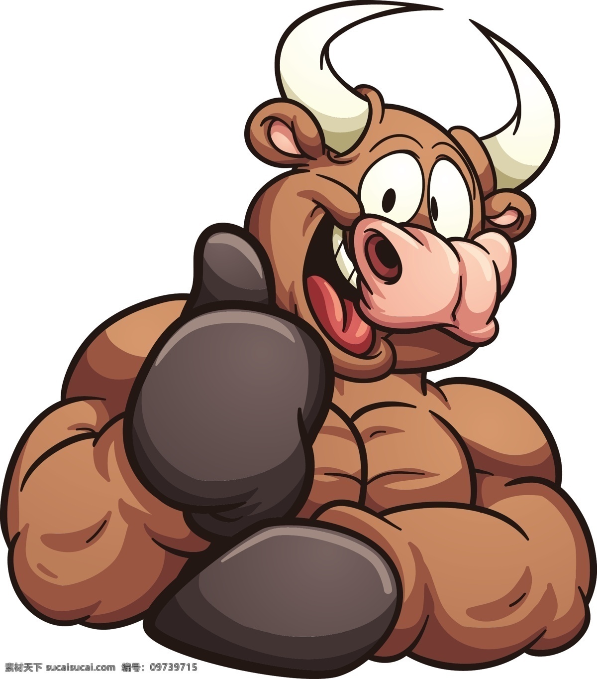 卡通 公牛 拳击 标志 肌肉 强壮 公牛标志 牛 logo 卡通牛漫画 卡通动物漫画 动物插画 logo设计 标志图标 矢量素材