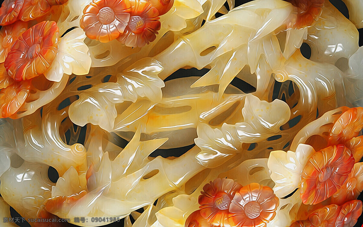 3d 玉雕 蘑菇 室内 玉石 瓷砖 背景 墙 3d渲染 效果图 背景墙 挂画 墙纸