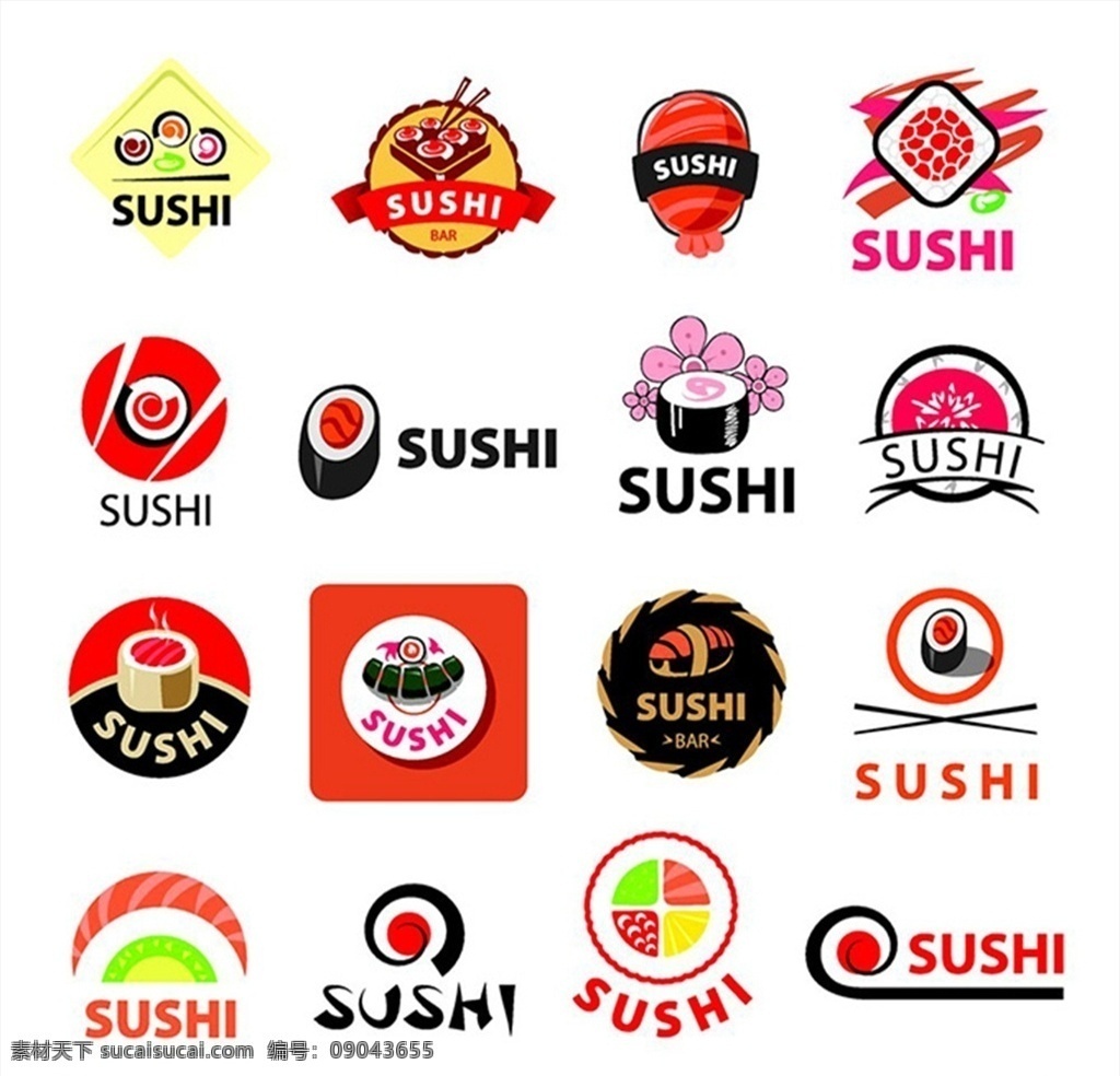 寿司 美食 标签 日本寿司 美食图标 餐饮美食 食物原料 食材原料 矢量 高清图片
