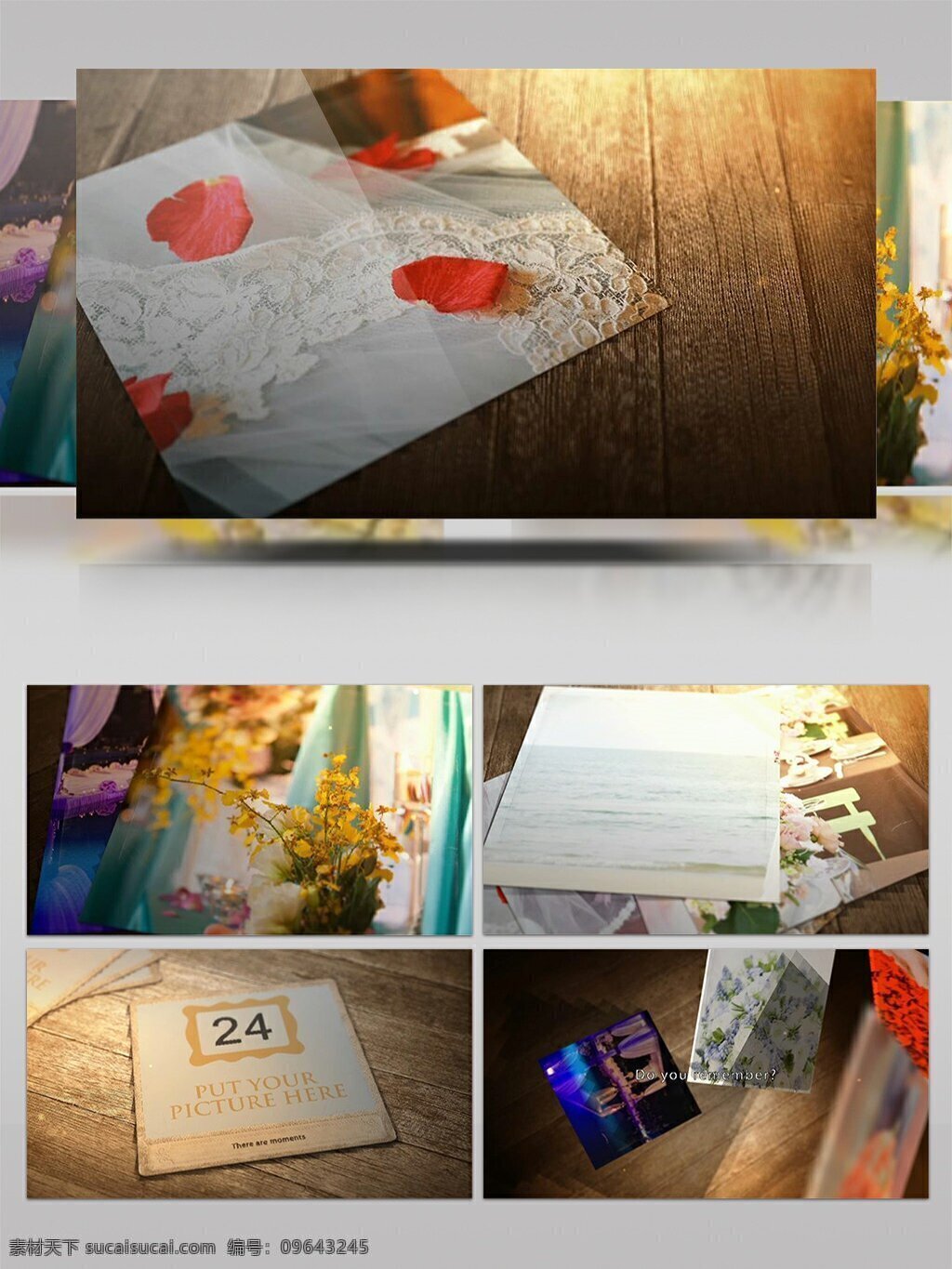 相片 飘落 堆叠 美好 回忆 ae 模板 相册 唯美 浪漫 展示