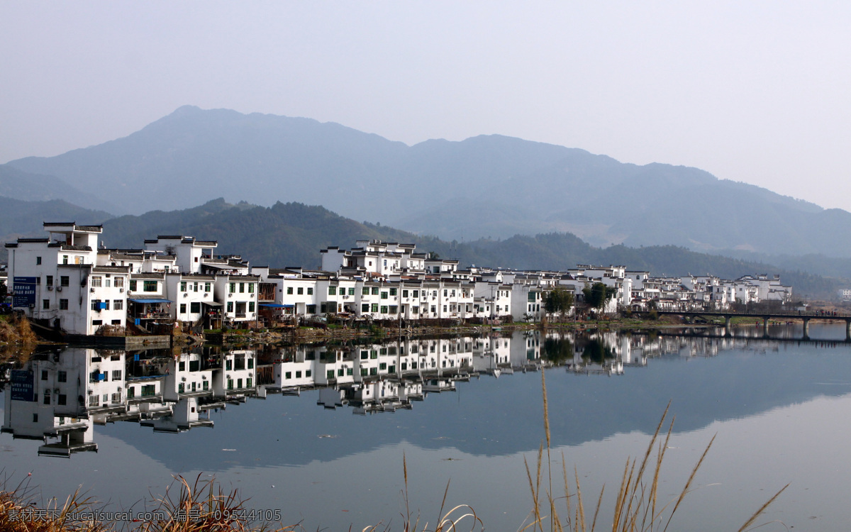 唯美 风景 风光 旅行 江西 婺源 湖 山 小镇 村子 旅游摄影 国内旅游 灰色