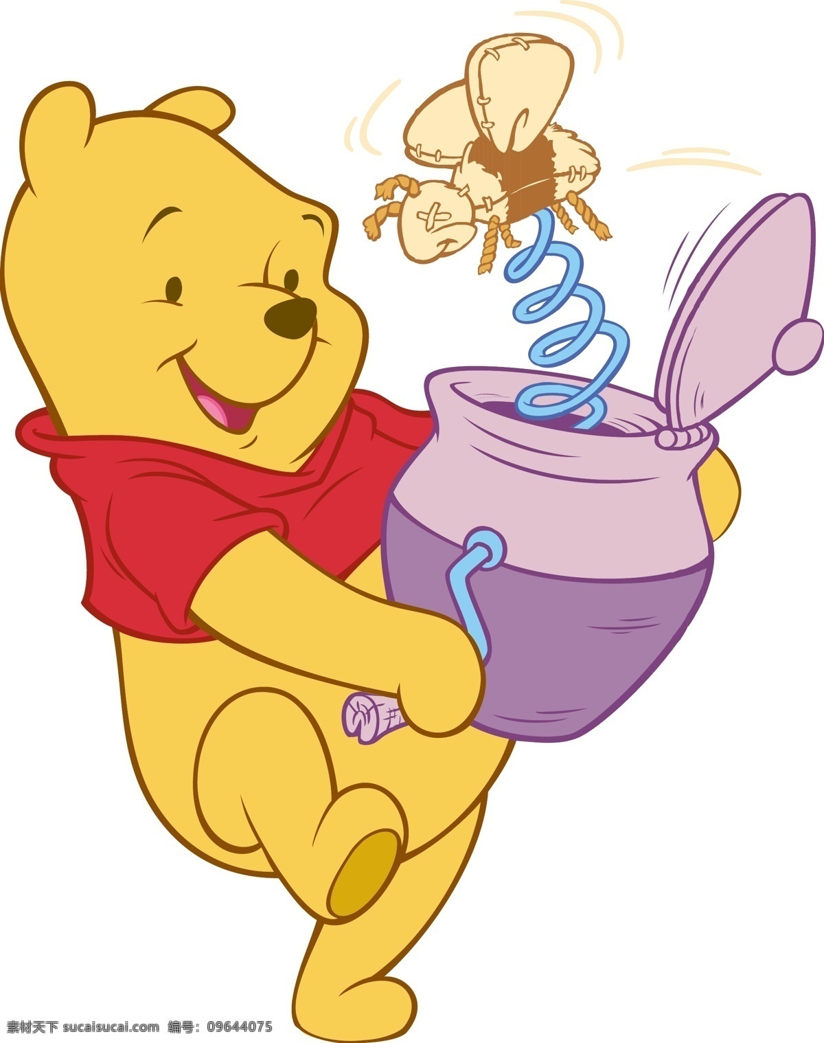 小熊维尼 家禽家畜 其他设计 生物世界 pooh 矢量 矢量图