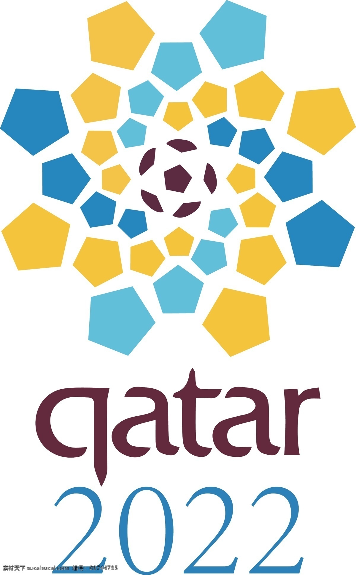 2022 年 卡塔尔 世界杯 会徽 会标 足球 标志 qatar 大力神杯 狂欢 足球标志 logo设计