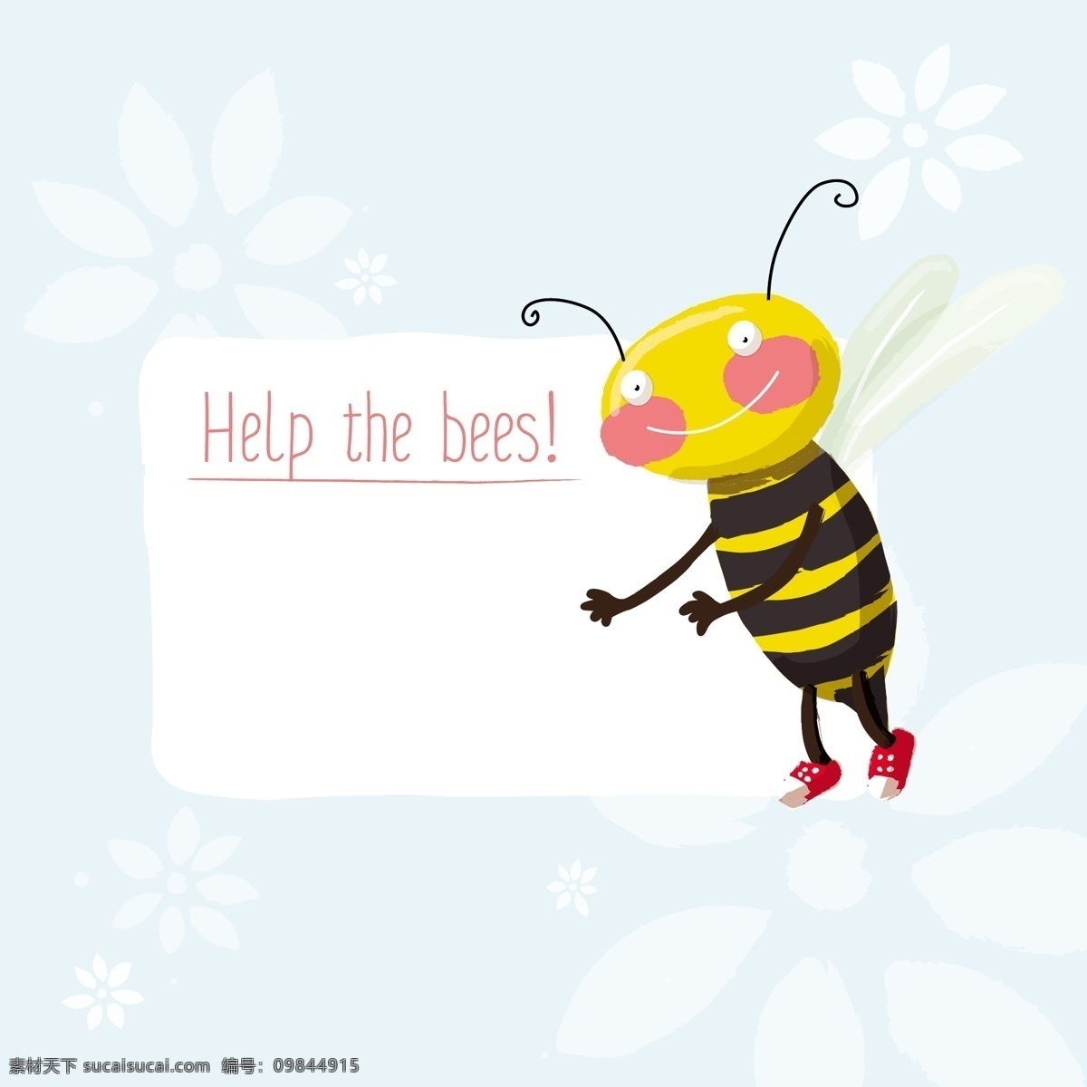卡通 蜜蜂 背景 矢量 商业矢量 矢量下载 网页矢量 矢量动植物 矢量图 其他矢量图