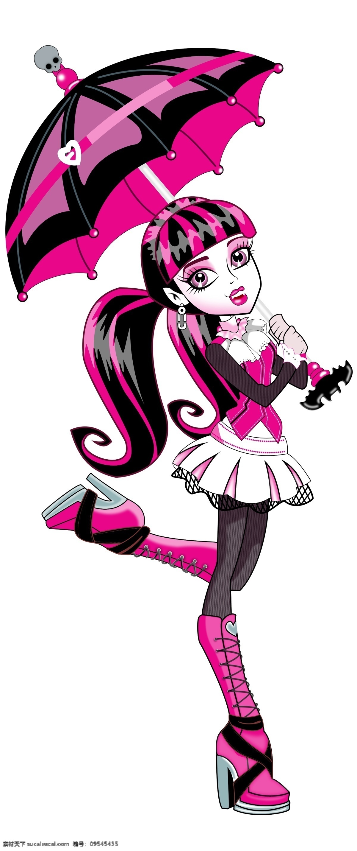 怪兽高中 draculaura monster high 德库莱瑞拉 德酷瑞拉 德库莱拉 血妞儿 精灵高中 人物 分层 源文件