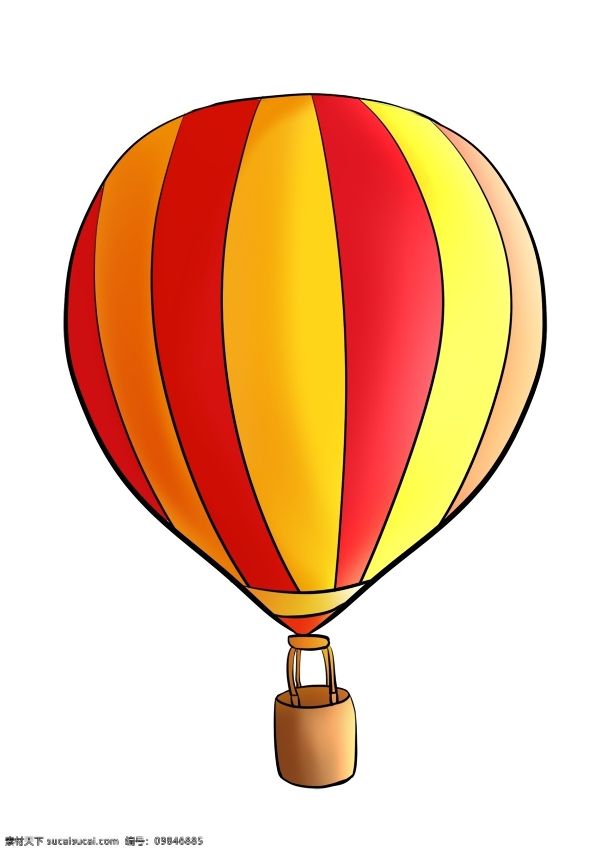 梦幻 卡通 热气球 插画 升空 乘坐 旅游