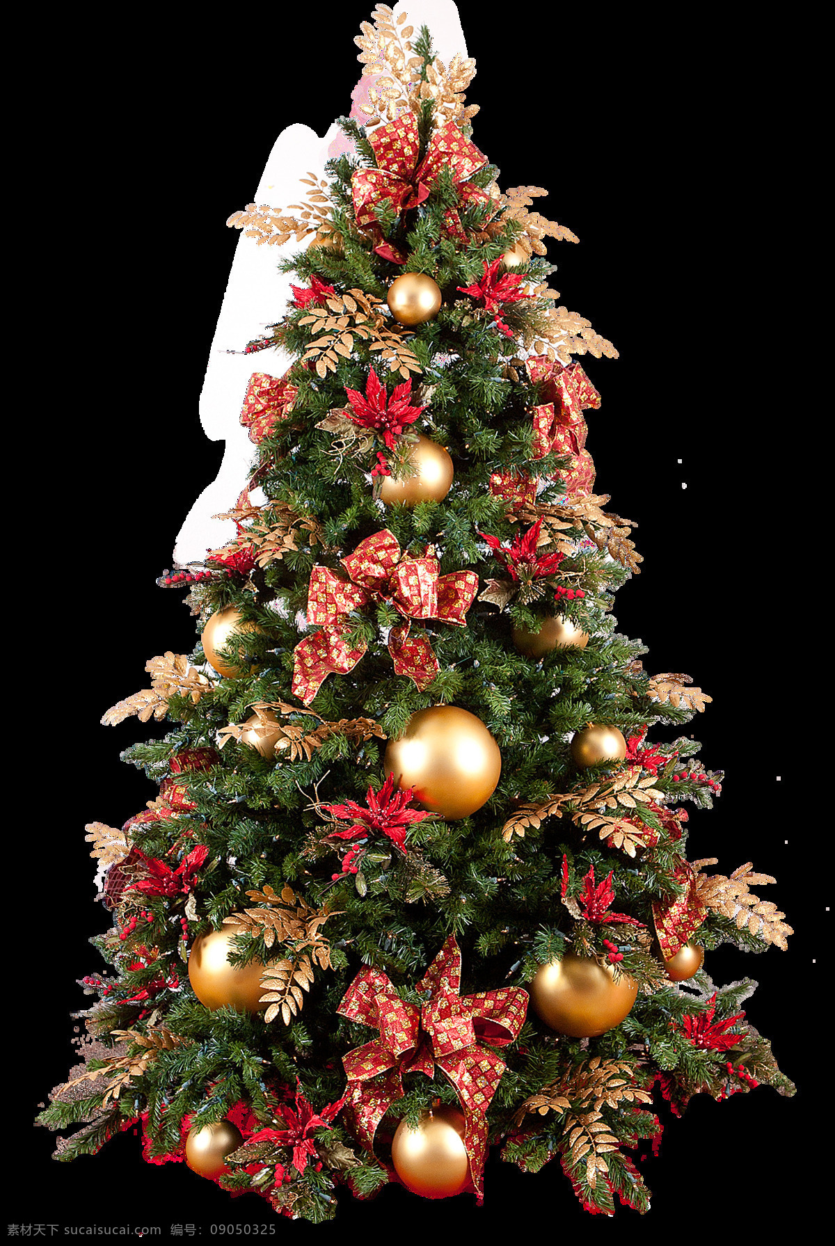 金华 圣诞树 圣诞节 花朵 红色 透明素材 免扣素材 装饰图案