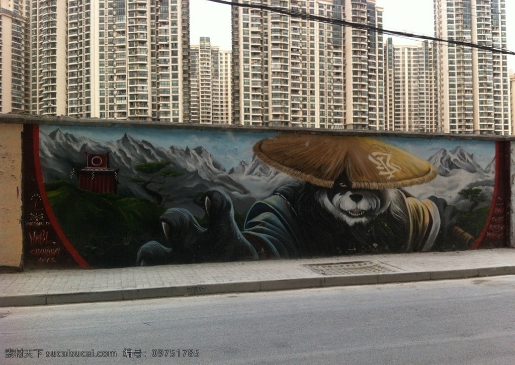 m50 创意 园区 涂鸦 创意园区 功夫熊猫 绘画 人文景观 旅游摄影
