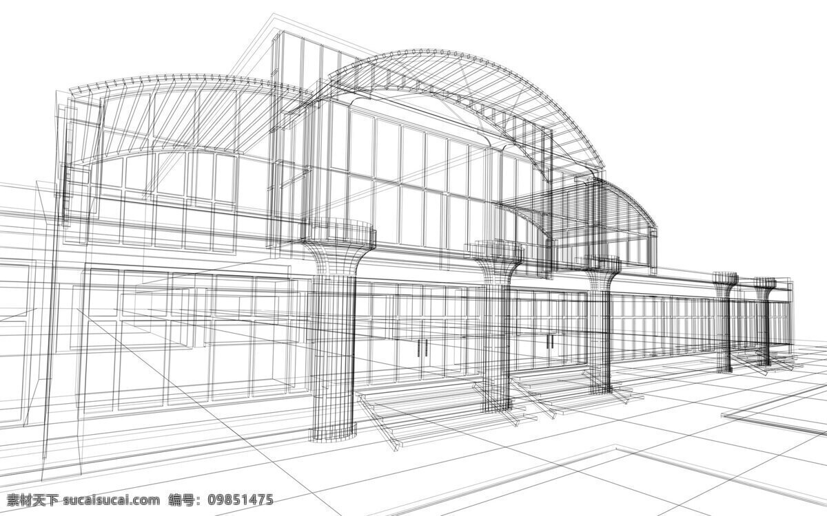 别墅模型6 别墅 别墅模型 建筑 景观 模型 设计图库 图纸 微观 微缩 3d 萨 伏 伊 欧式别墅模型 家居装饰素材 建筑设计