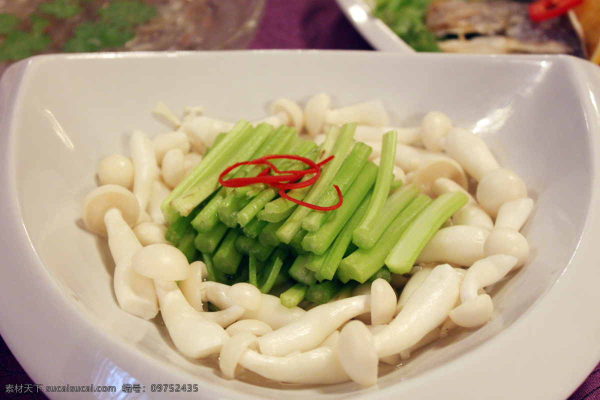 芹香白玉菇 芹菜 白玉菇 芹菜炒白玉菇 餐饮美食 传统美食