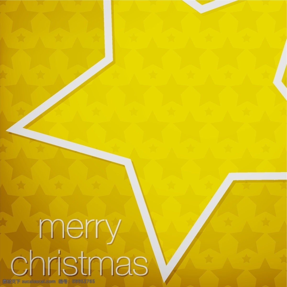 圣诞 星 卡 矢量 格式 黄色